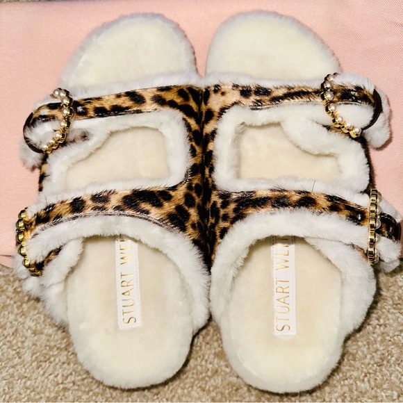 Stuart Weitzman Fur Sandals - Picture 5 of 9